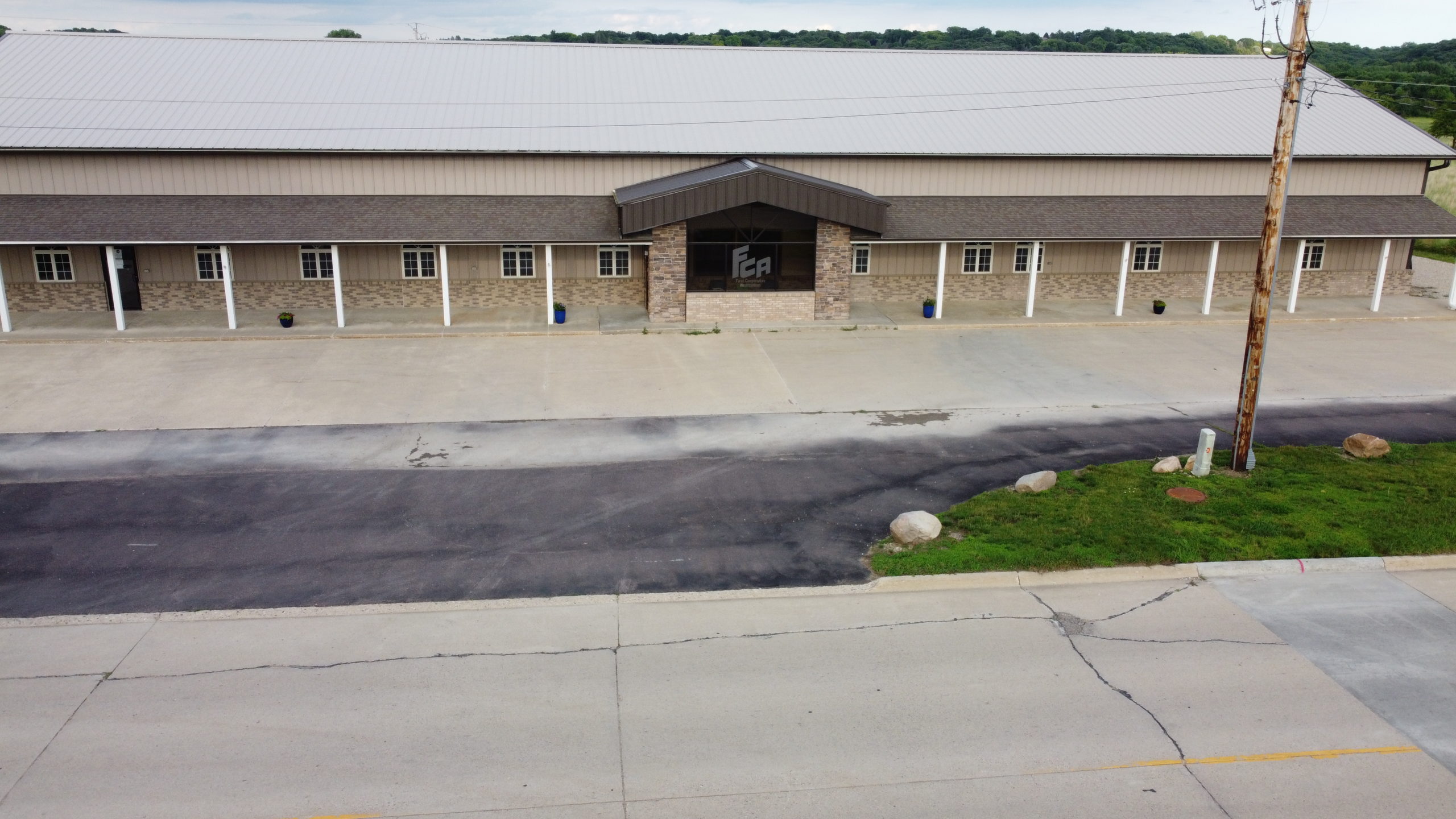 Aerial building photo