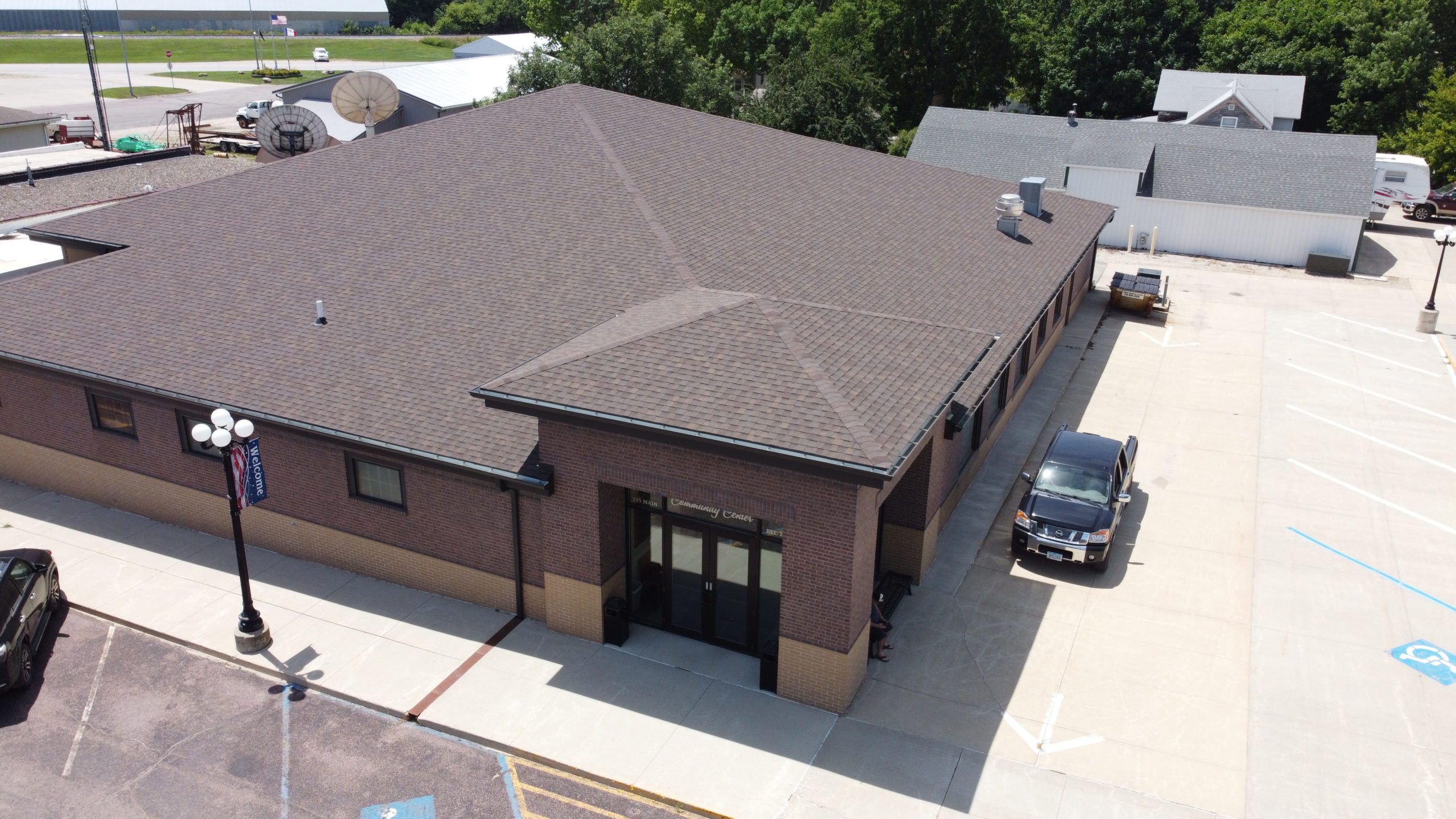 Aerial building photo